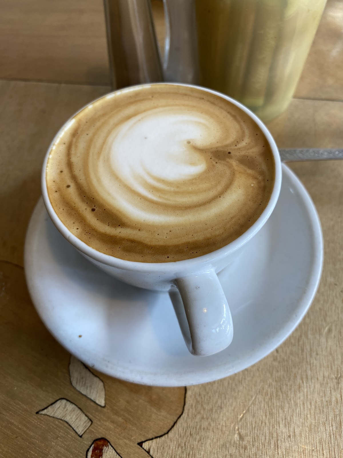 Cappuccino with latte art